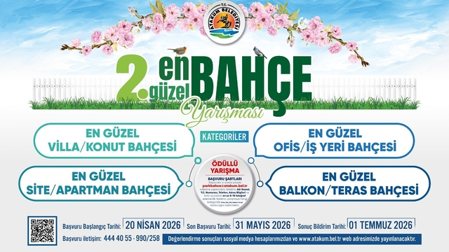 En Güzel Bahçe Yarışması'na başvurular başladı